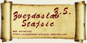 Zvezdoslav Stajšić vizit kartica